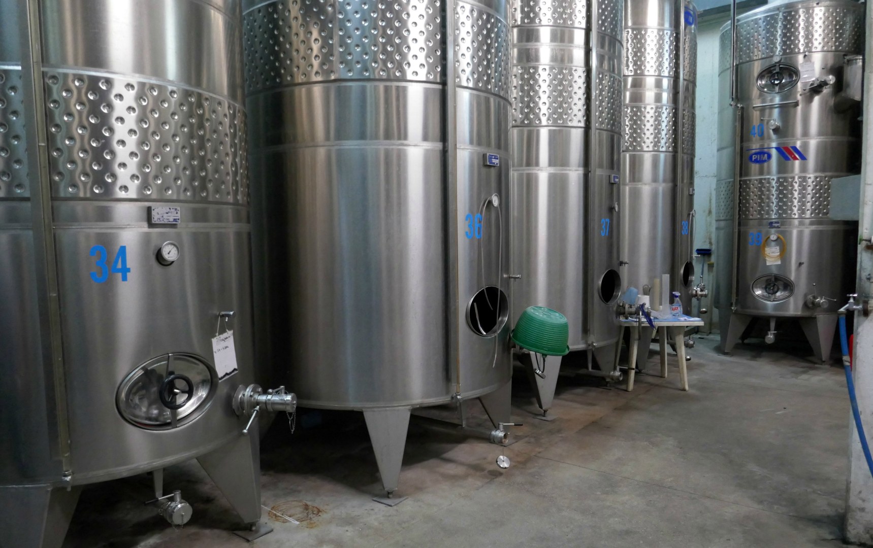 Storage vats, Popova Kula Winery, Demir Kapija, North Macedonia