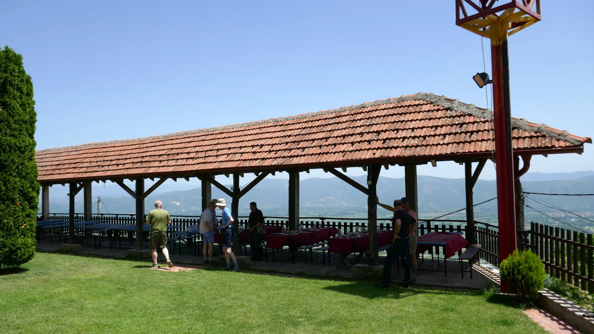 Restaurant overlooking Polog Valley, North Macedonia