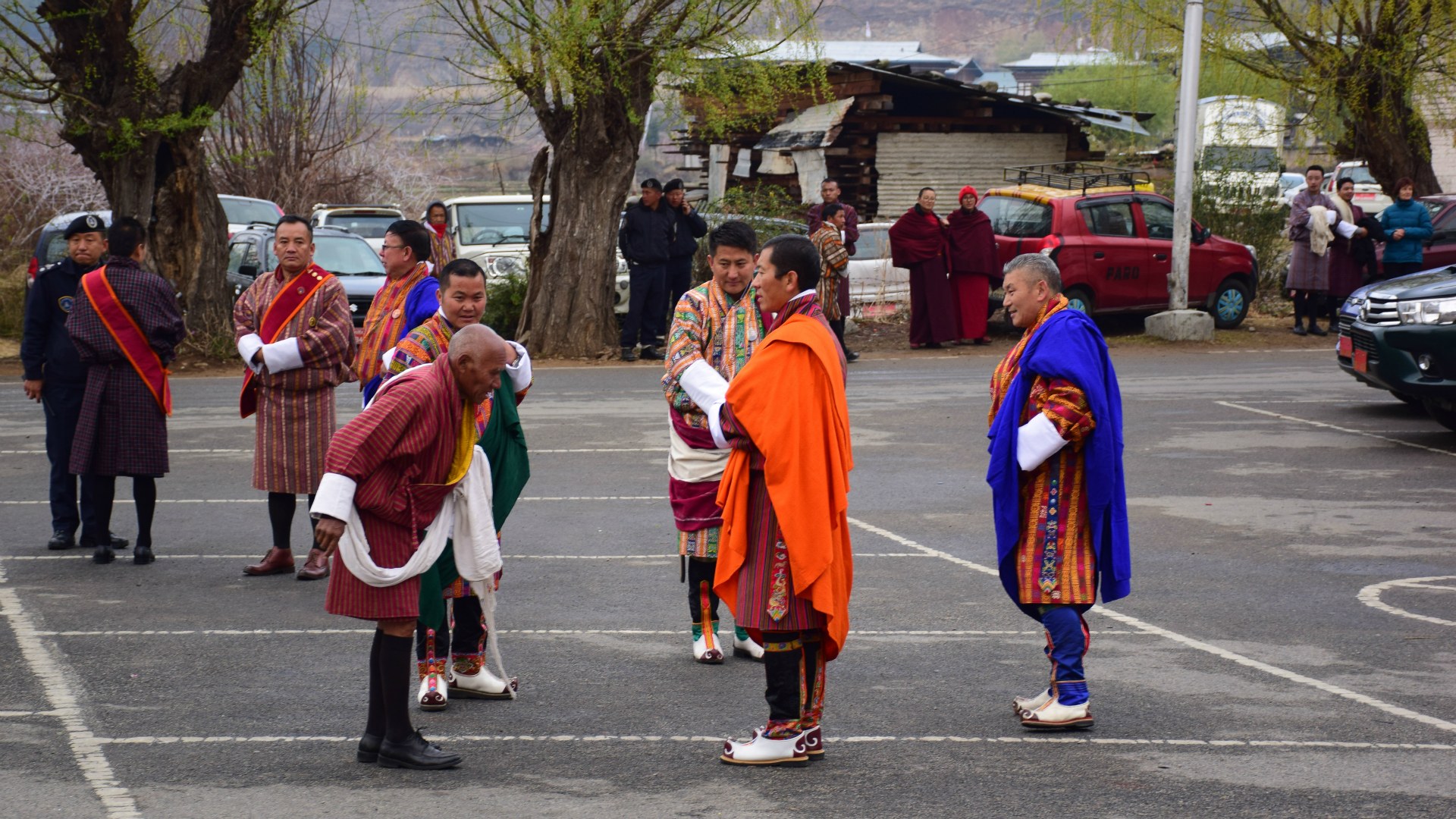 Bhutanese Prime Minister and Officials, Paro