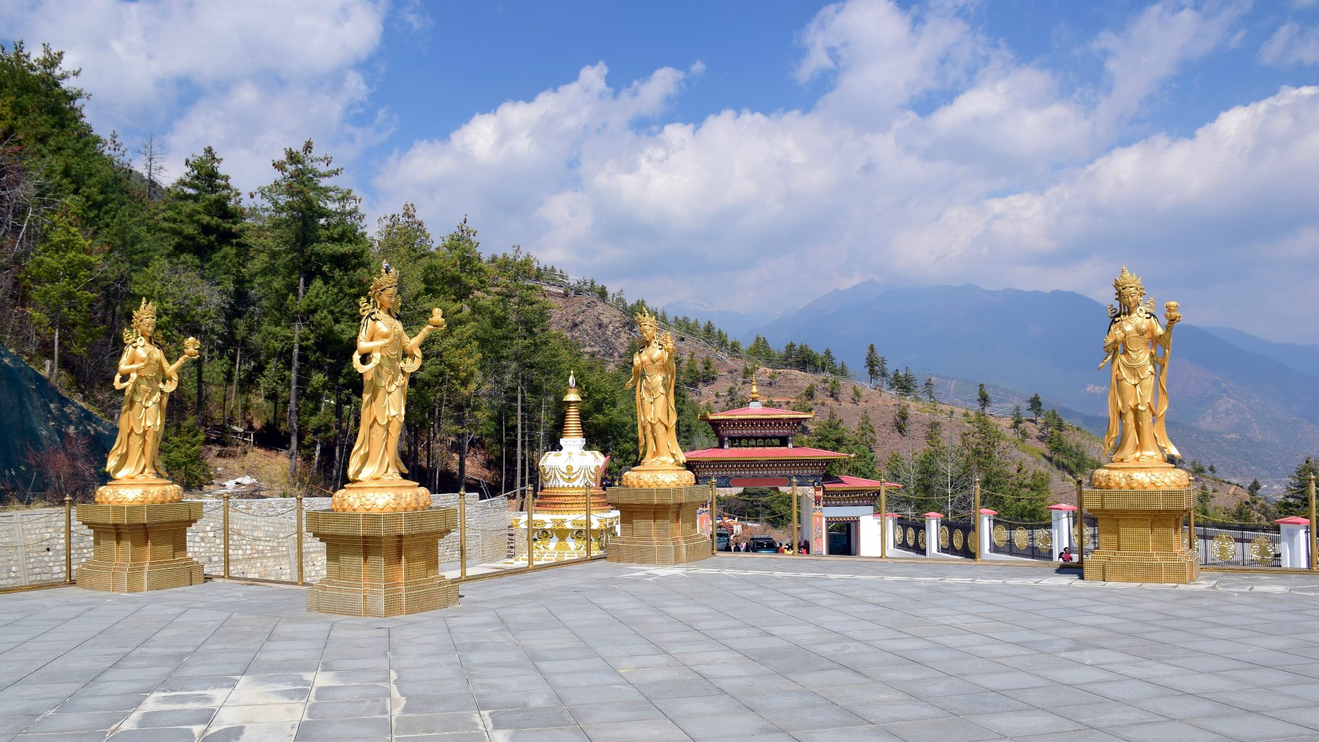 Statues, Buddha Dordenma site, Thimphu