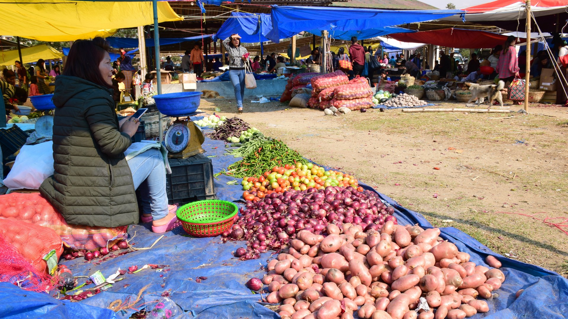 Market, Punakha