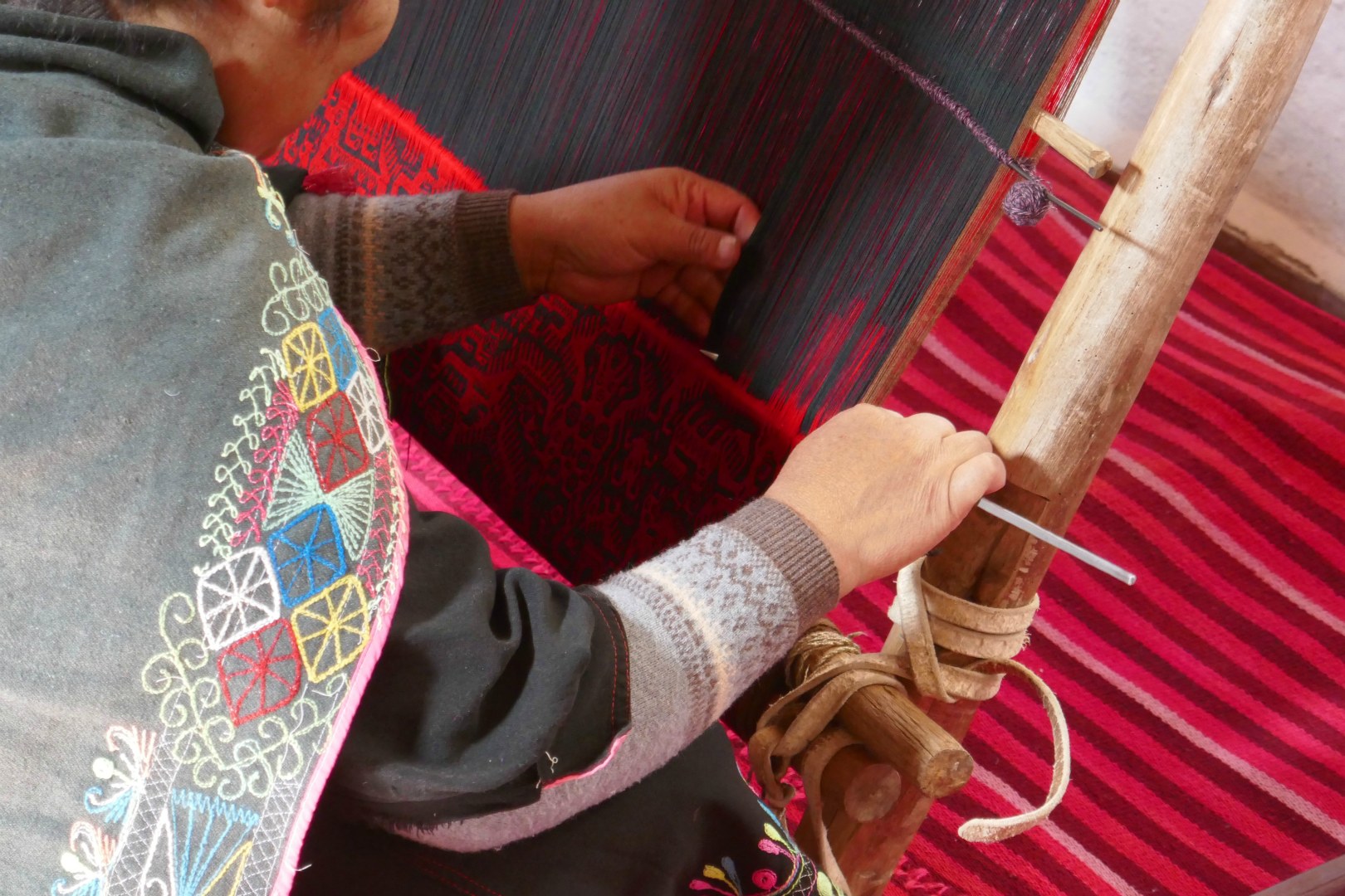 Weaver at work, Museum of Indigenous Art, Sucre