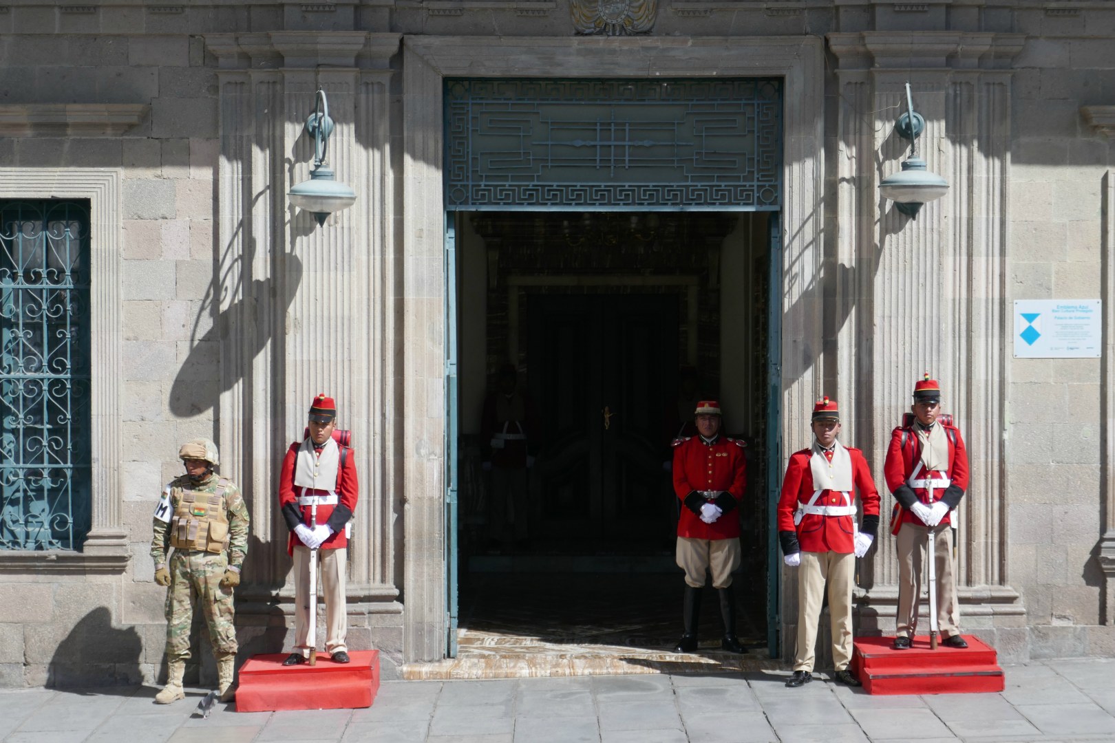 Guards Outside Presidential Palace, Plaza Murillo, La Paz