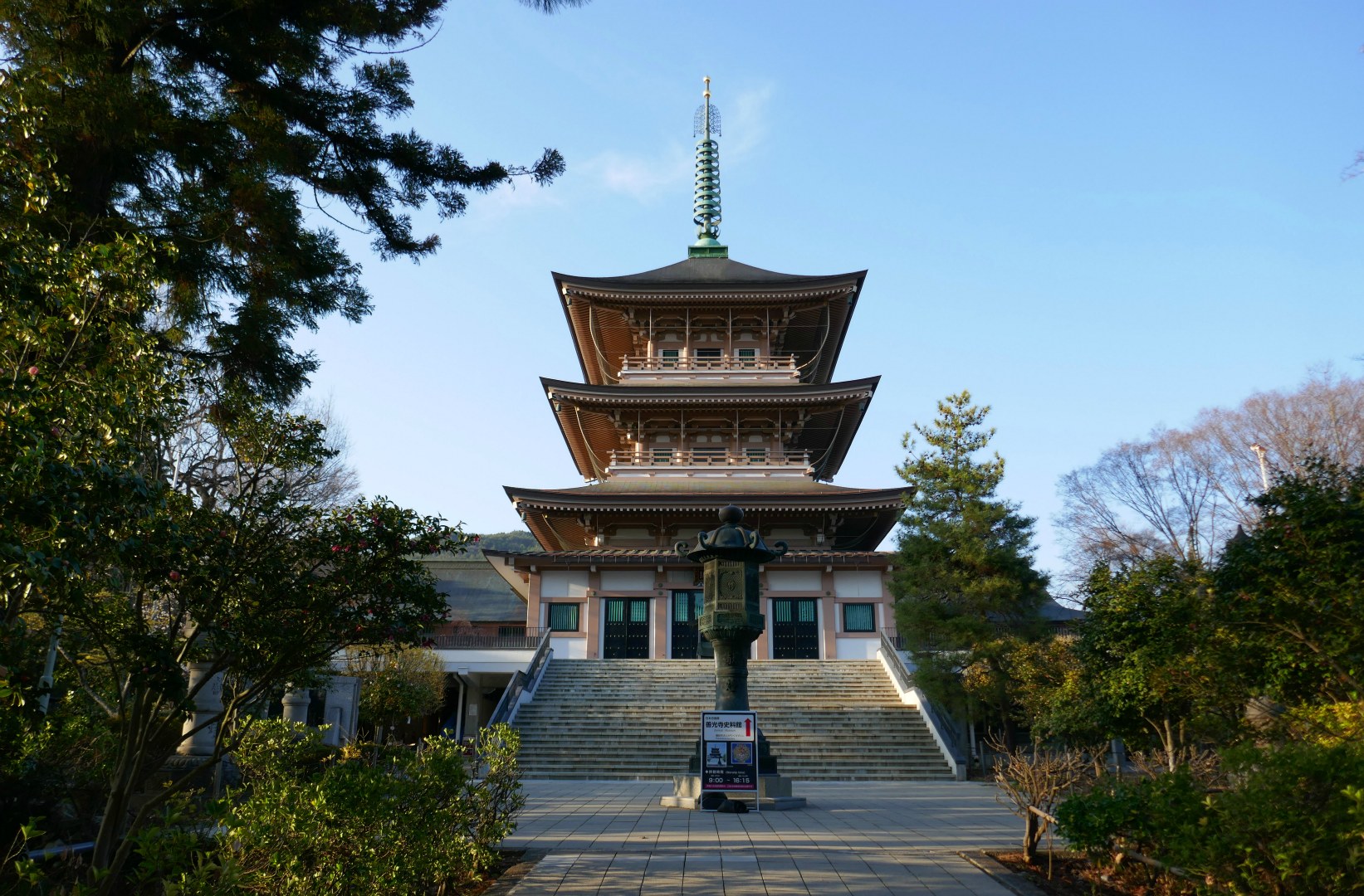 Three-storied pagoda, Zenkoji Temple, Nagano