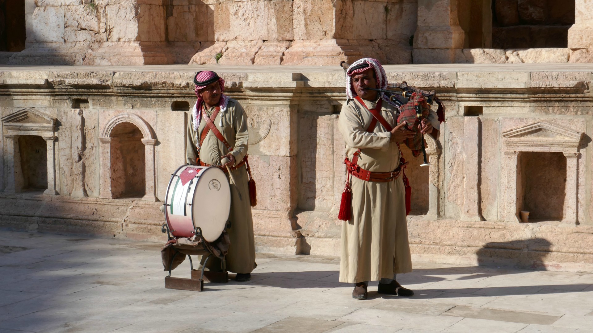 Musicians, South Theatre, Jerash