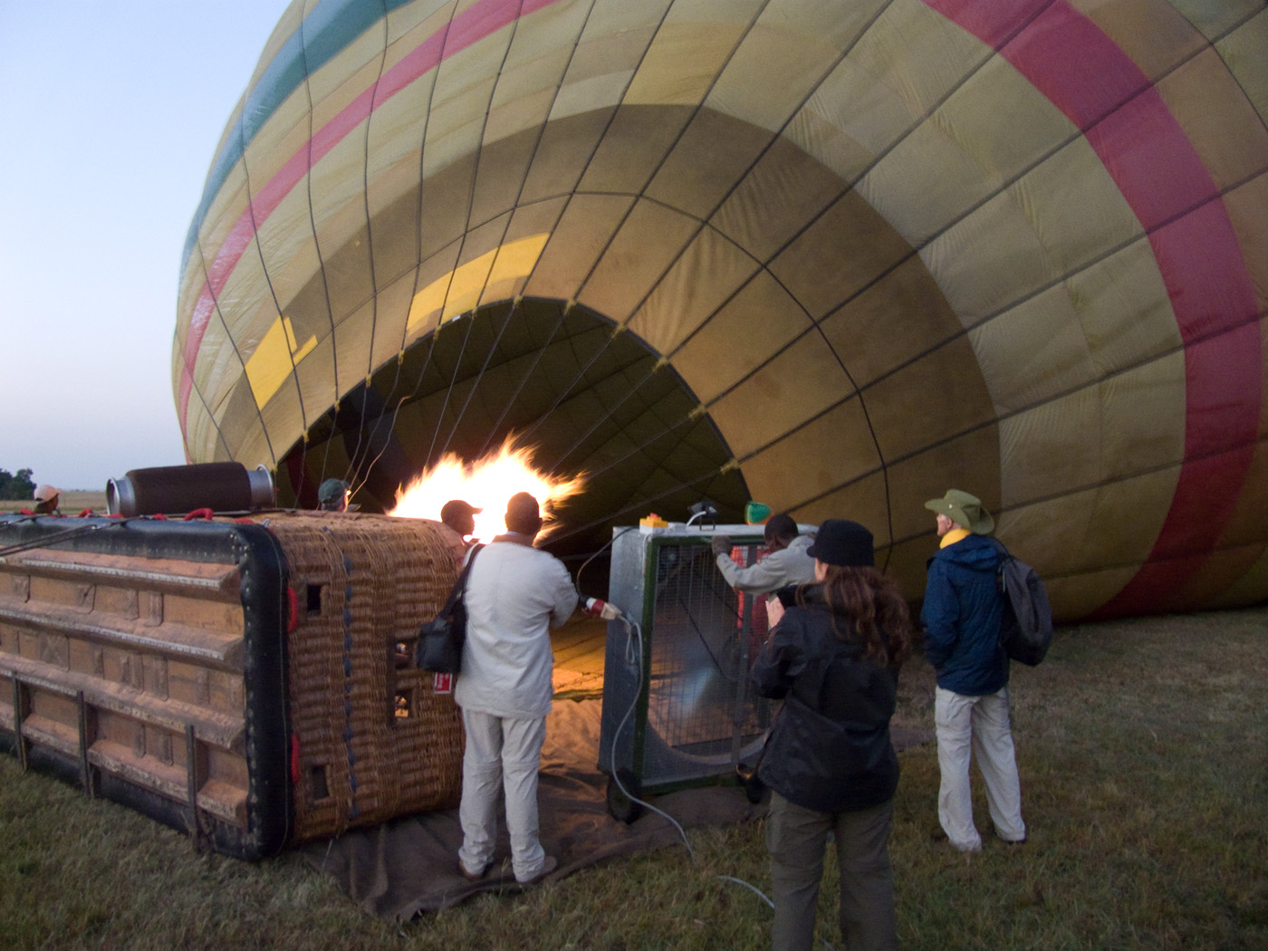Preparing Hot Air Balloon, Masai Mara