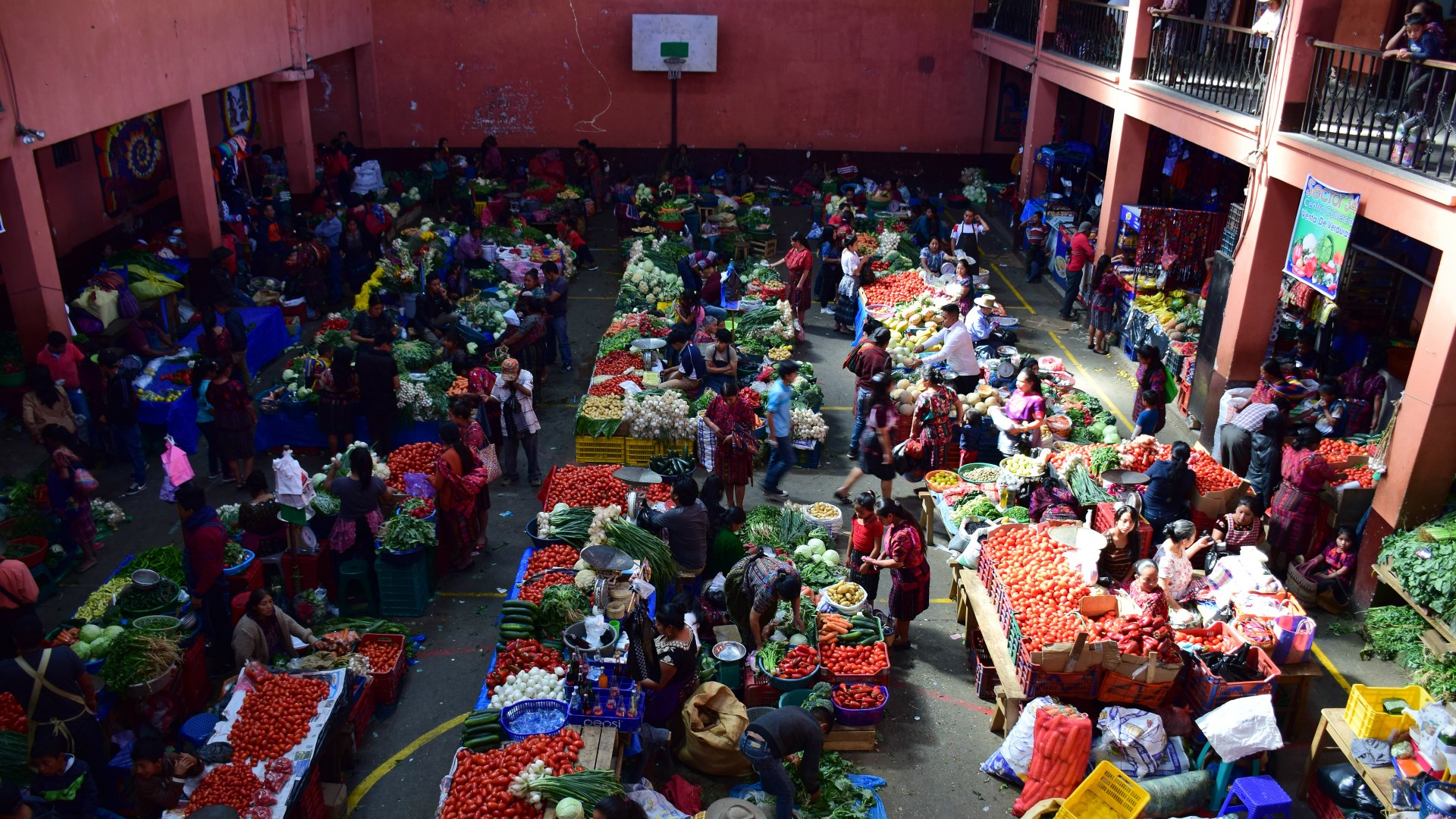Fruit and vegetable market, Chichicastenango, Guatemala