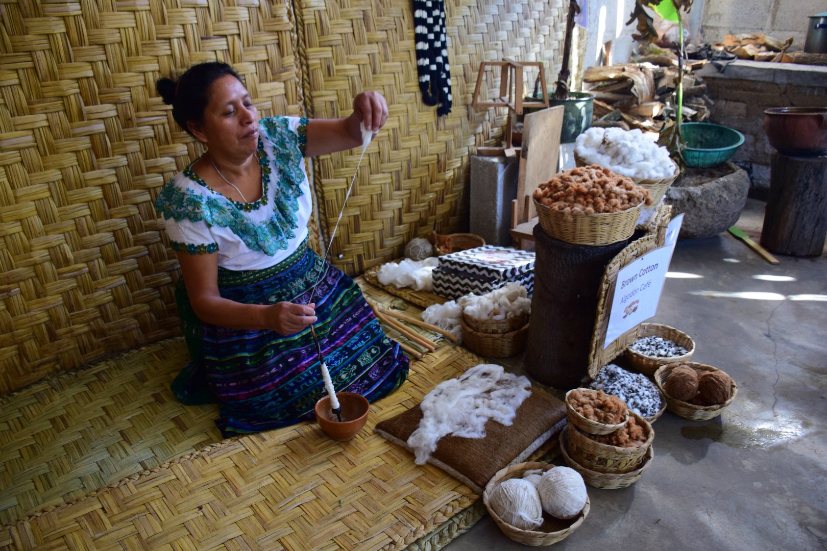 Spinning Cotton, San Juan La Laguna, Guatemala