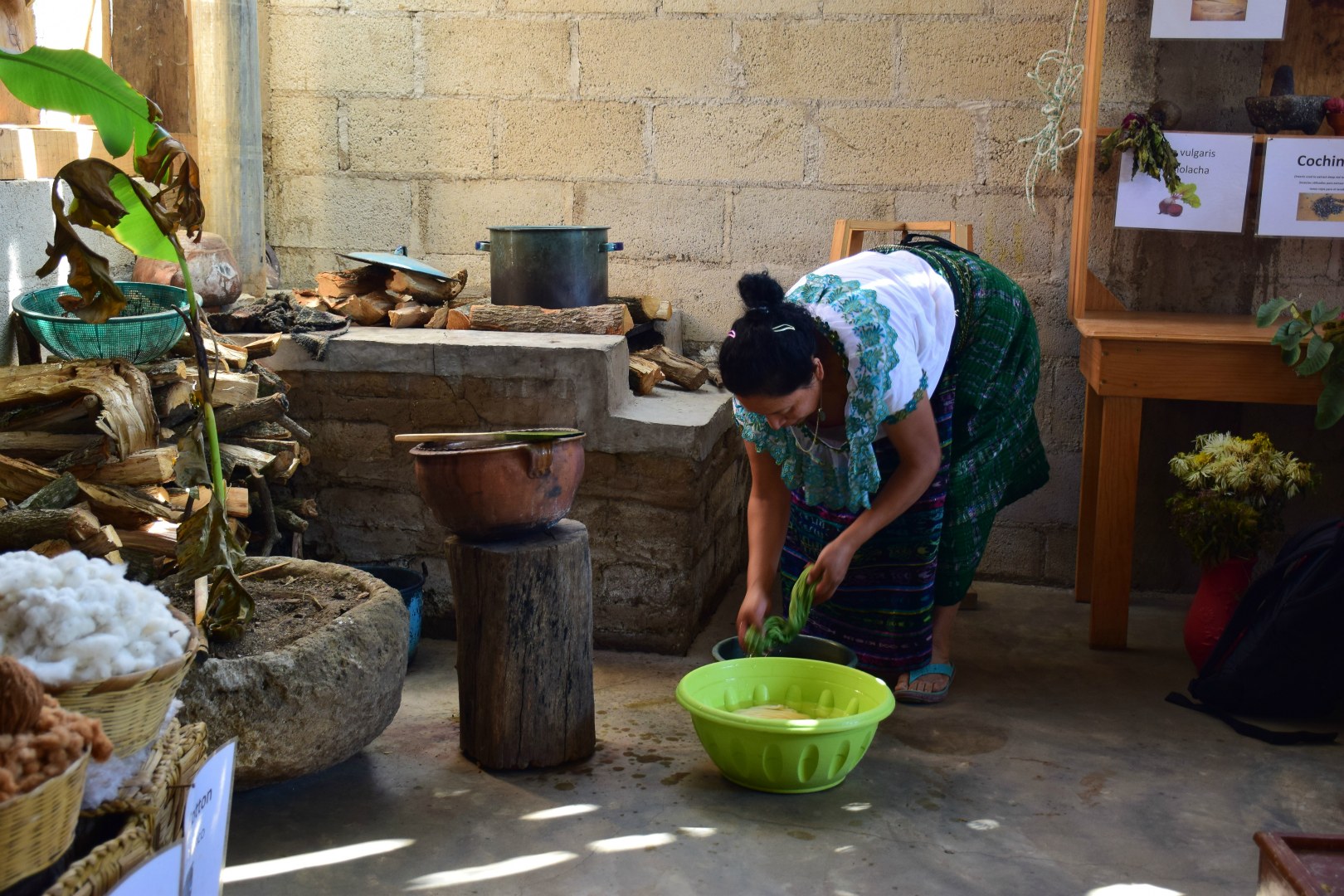 Fixing Dye into Cotton, San Juan La Laguna, Guatemala