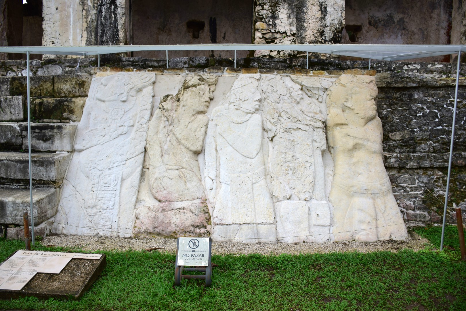 Carvings in Courtyard of the Captives, Palenque, Mexico