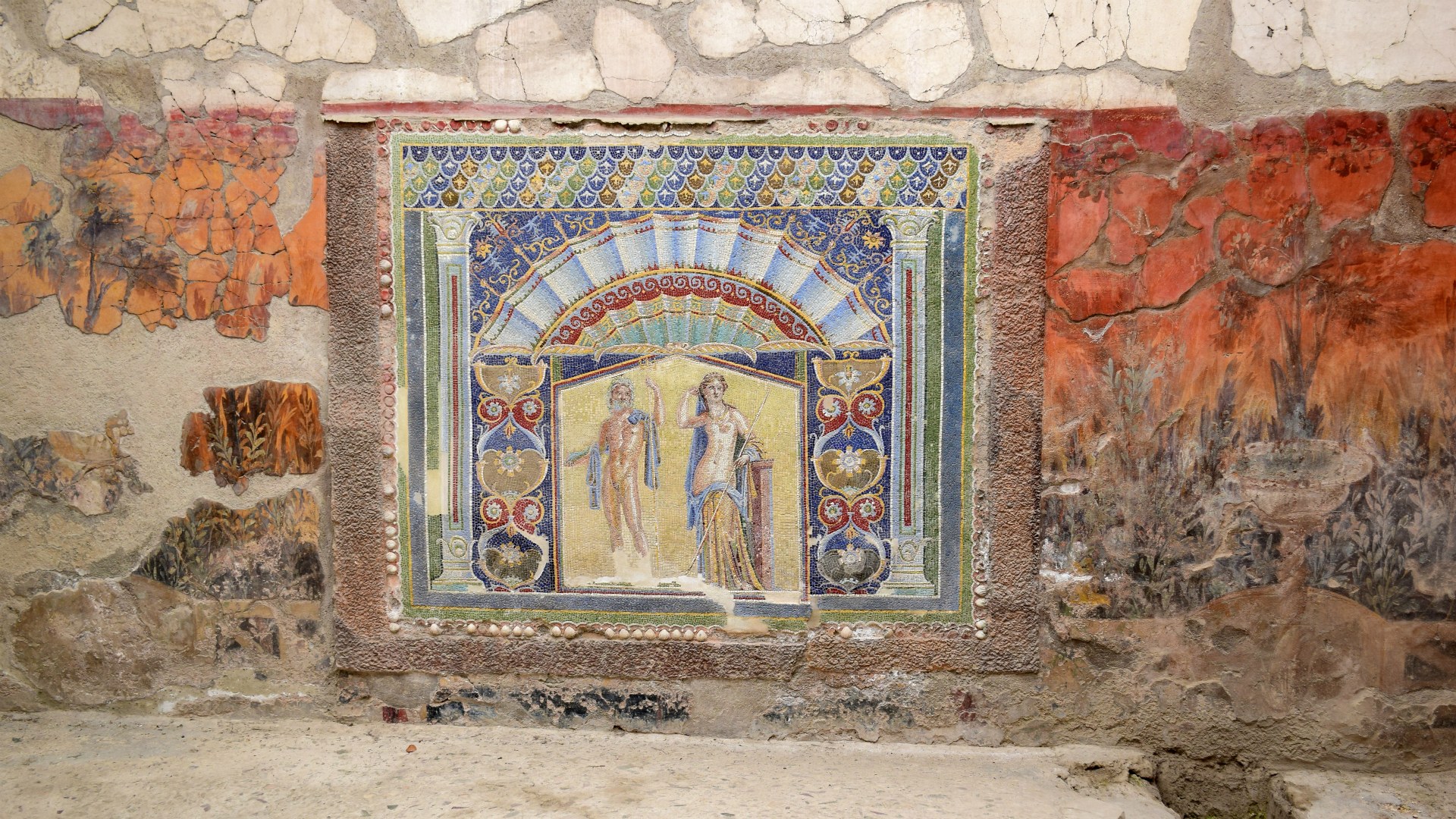 Mosaic of Neptune and Amphitrite, Herculaneum
