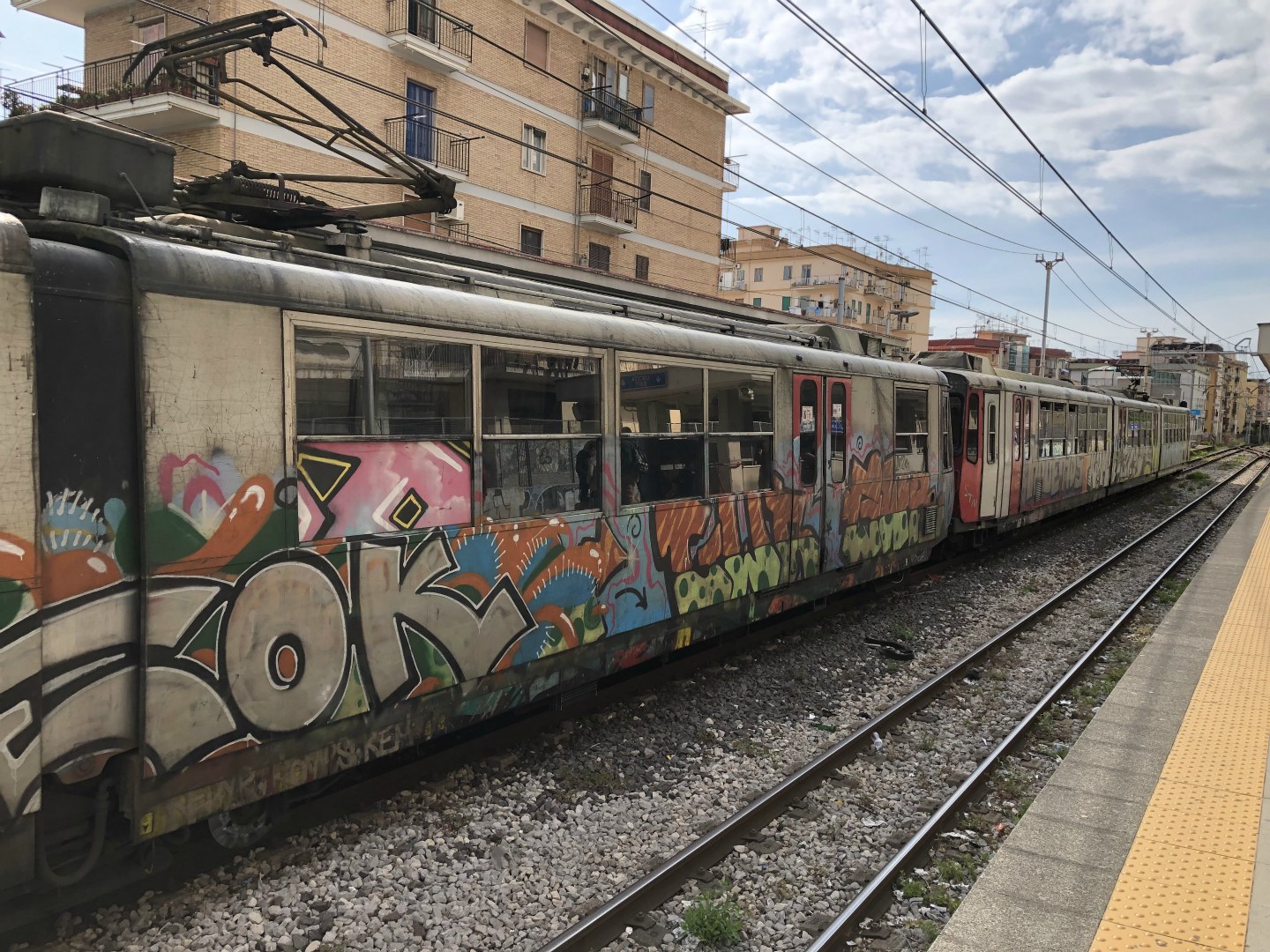 Train at Ercolano Scavi Station