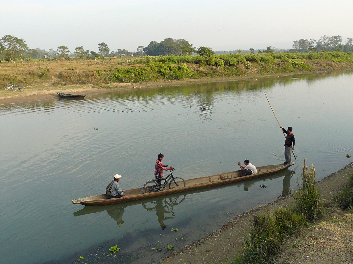 Ferry crossing Bhude Rapti River, Chitwan National Park