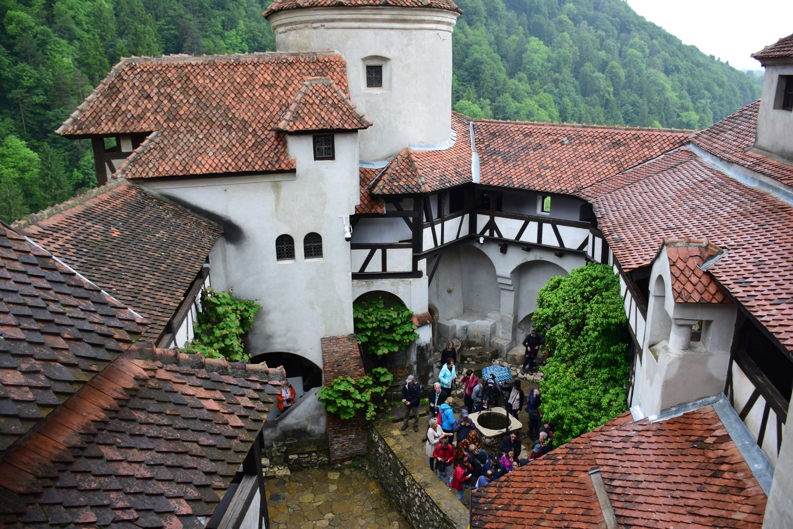 Courtyard and Powder Tower, Bran Castle