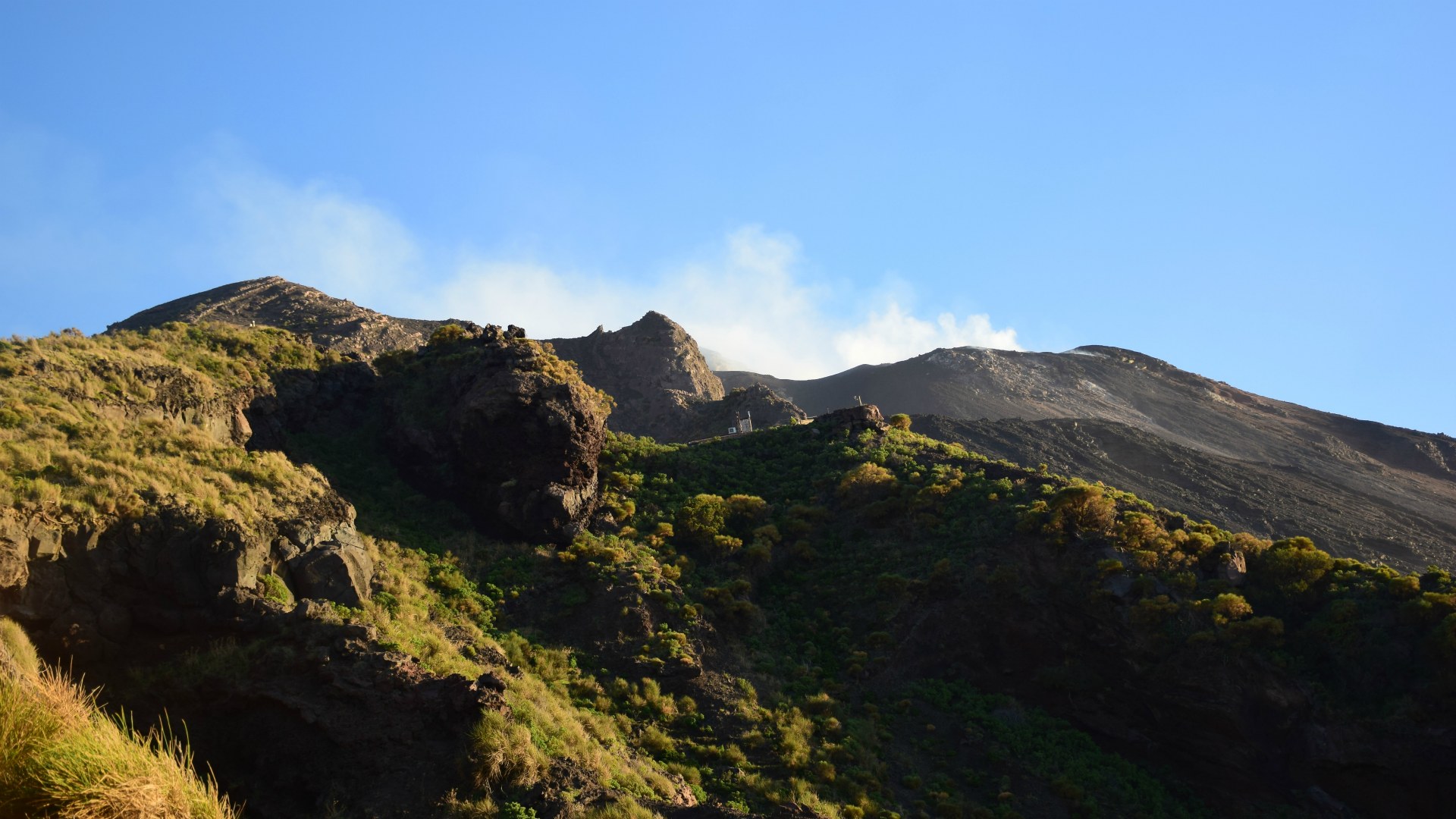 View up to main crater, Stromboli, Aeolian Islands