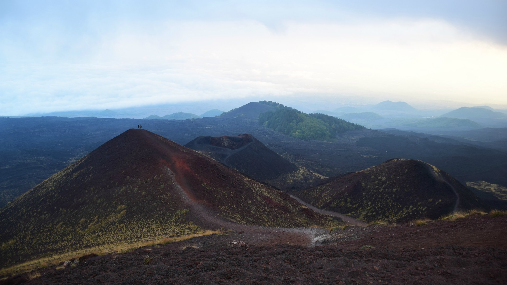 View from Silvestri Craters, Etna, Sicily