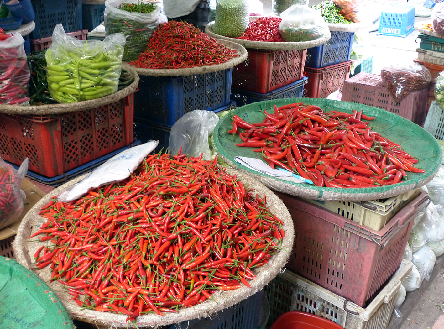 Chilis, Street Market, Bangkok