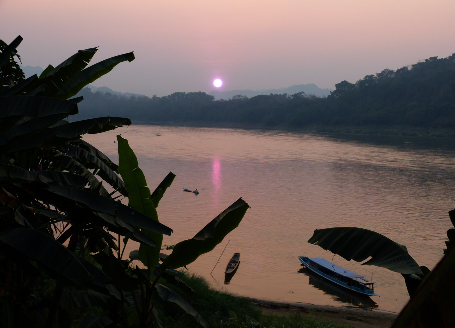 Sunset over Mekong River, Luang Prabang, Laos