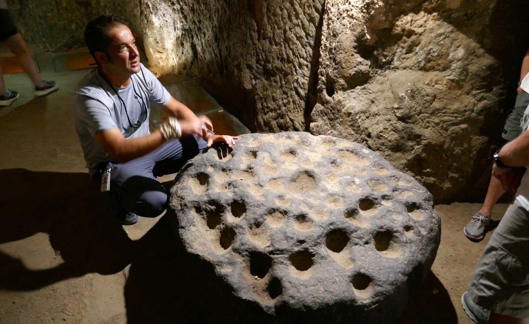 Basalt grinding stone, Kaymakli Underground City