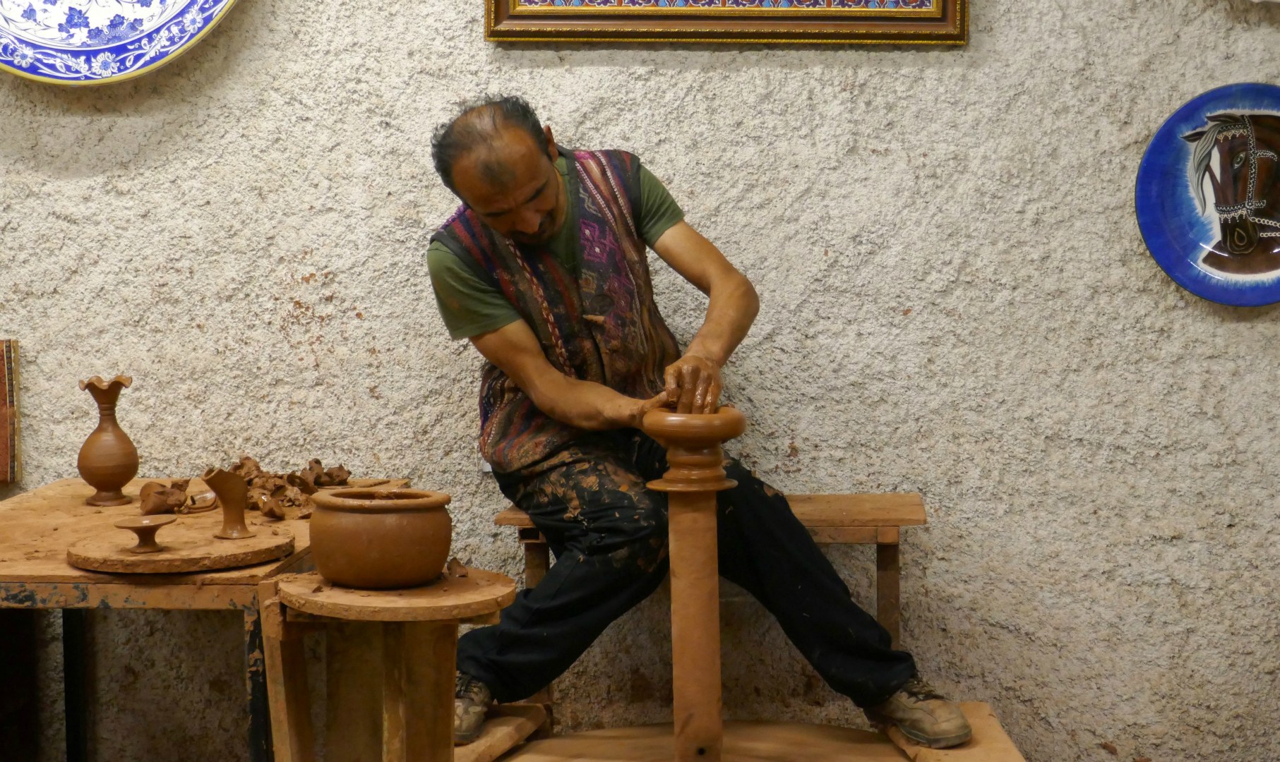 Pottery demonstration, Aldag Seramik, Avanos