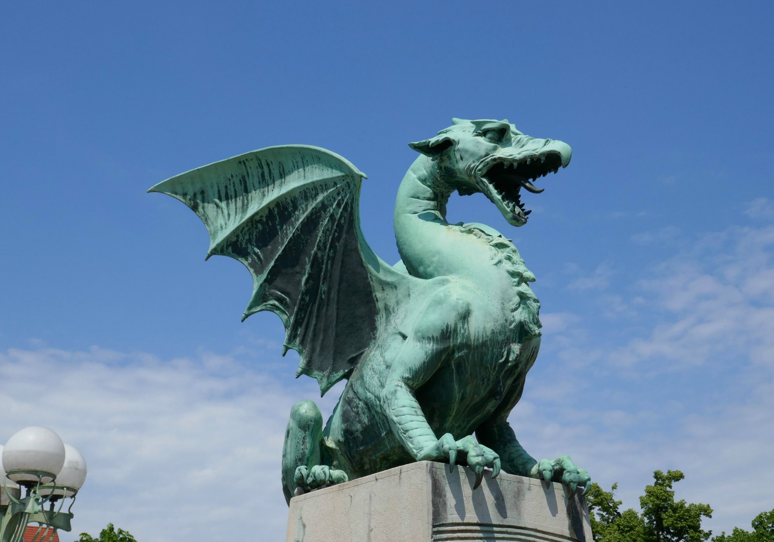 Statue, Dragon Bridge, Ljubljana